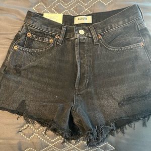 Agolde Parker distressed denim shorts